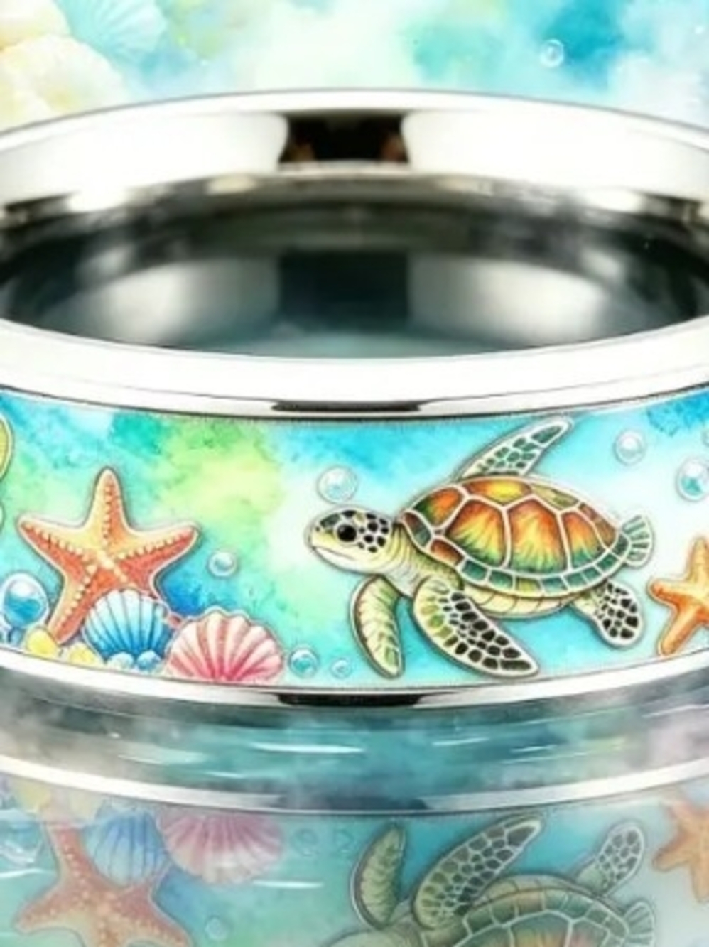 Sea Turtle Ring Size 7 Women's - Turquoise